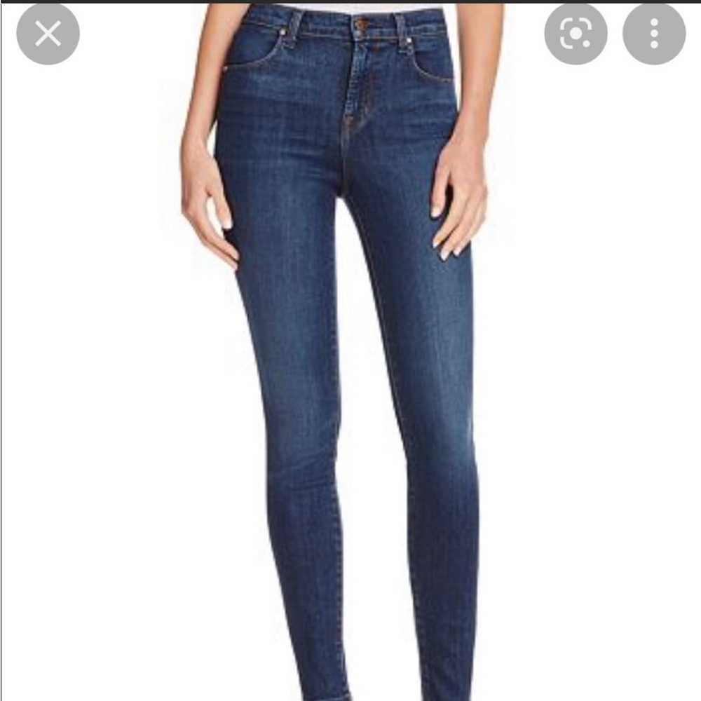 J Brand Maria skinny high waisted jeans Raw hem Size 27